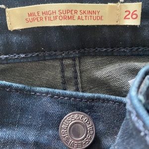 Levi’s Mile High Skinny Jeans - Dark denim size 26